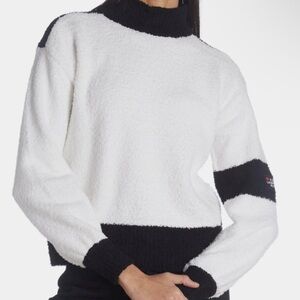 KARL LAGERFELD COZY FUZZY MOCKNECK SWEATER